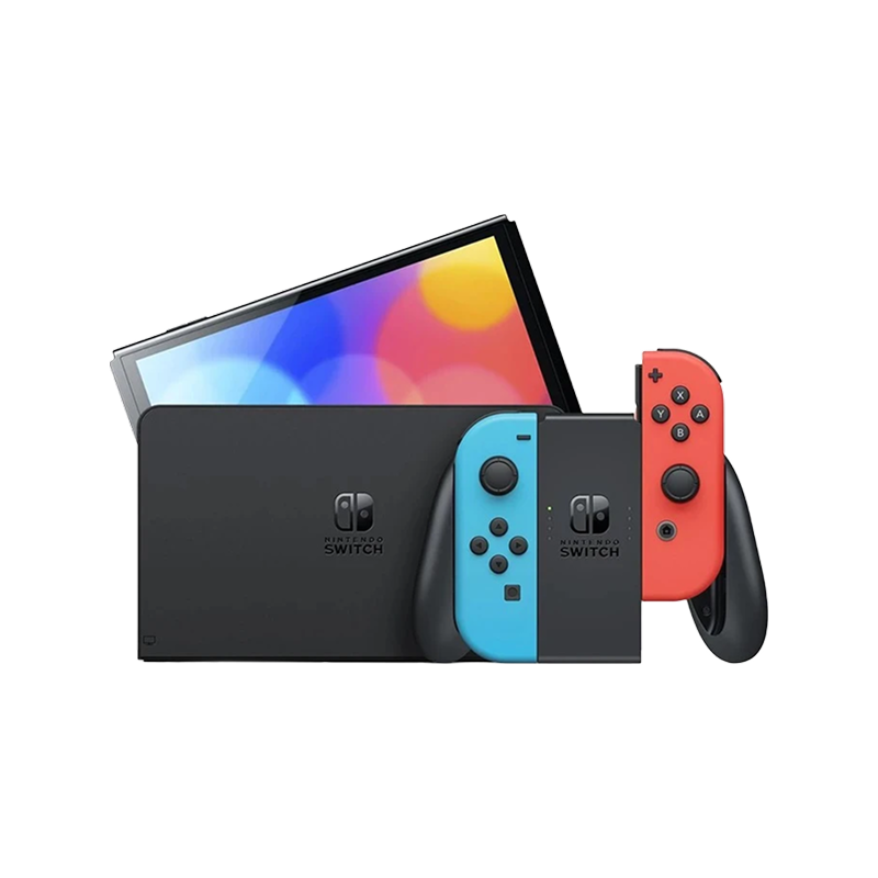کنسول بازی قابل حمل نینتندو مدل Switch OLED Neon Blue and Neon Red Joy-Con