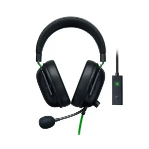 هدست گیمینگ باسیم ریزر مدل Blackshark V2 + USB SoundCard