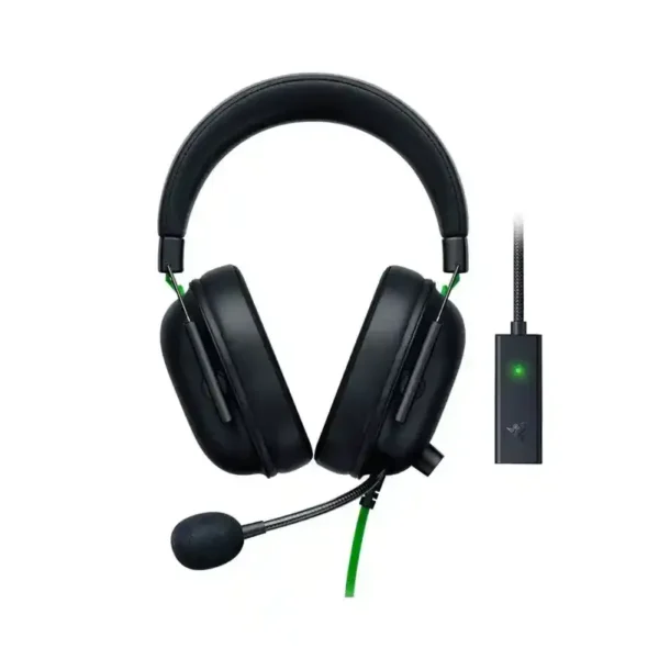 هدست گیمینگ باسیم ریزر مدل Blackshark V2 + USB Sound Card