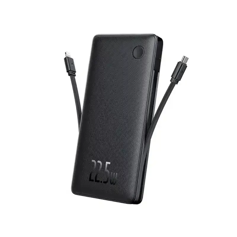 پاوربانک باسئوس مدل Airpow Lite Dual Cable 22.5w با ظرفیت 10000 میلی‌آمپرساعت