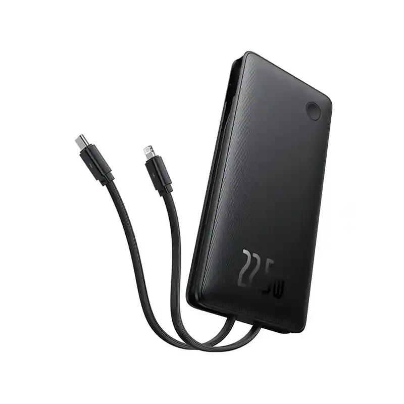 پاوربانک باسئوس مدل Airpow Lite Dual Cable 22.5w با ظرفیت 10000 میلی‌آمپرساعت