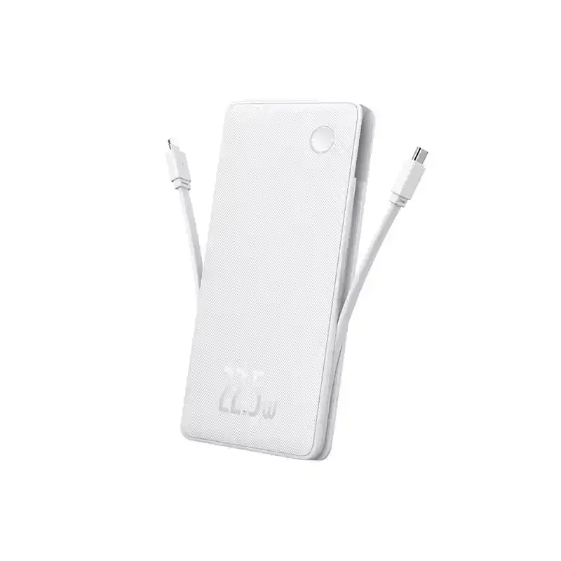 پاوربانک باسئوس مدل Airpow Lite Dual Cable 22.5w با ظرفیت 10000 میلی‌آمپرساعت