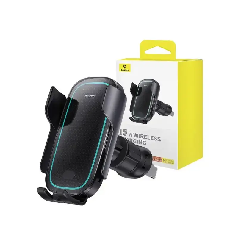 پایه نگهدارنده و شارژر وایرلس مگنتی باسئوس مدل Baseus Milky Way Pro 15W