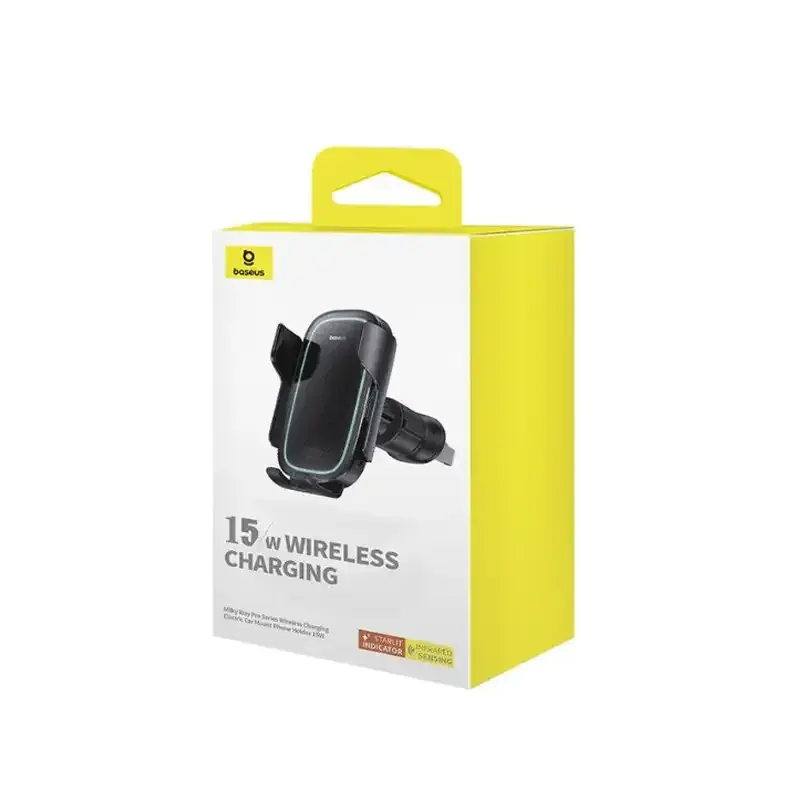 پایه نگهدارنده و شارژر وایرلس مگنتی باسئوس مدل Baseus Milky Way Pro 15W