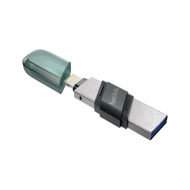 فلش مموری سن دیسک Usb 3.1-لایتنینگ مدل iXpand Flip ظرفیت 128 گیگابایت