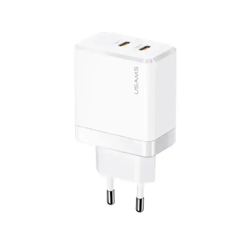 شارژر یوسمز مدل USAMS US-CC172 Gan Fast Charger  Dual Type-C Ports