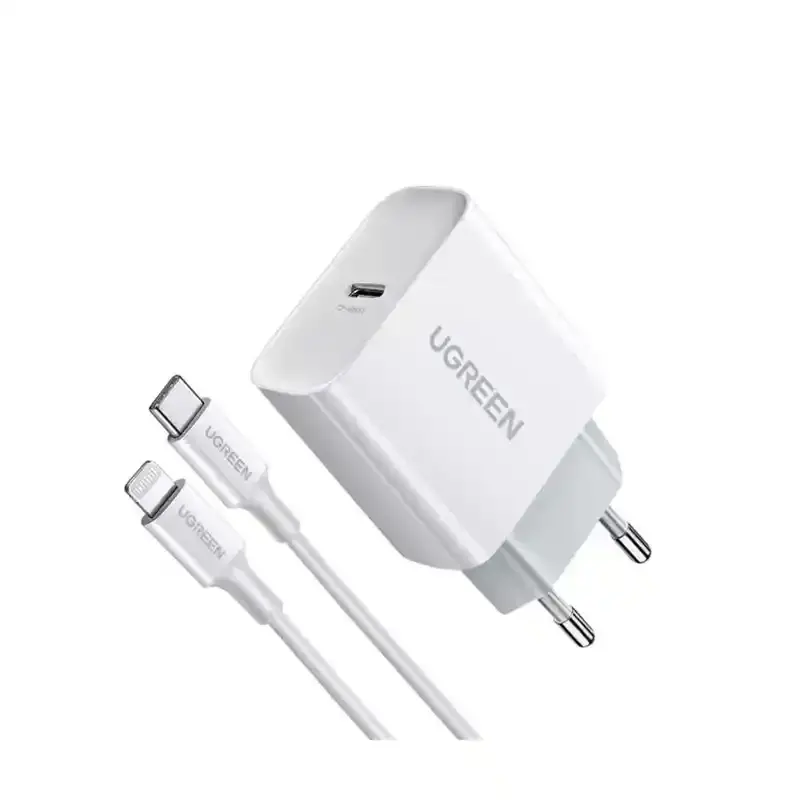 شارژر دیواری یوگرین مدل CD137 با توان 20 وات (به همراه کابل)