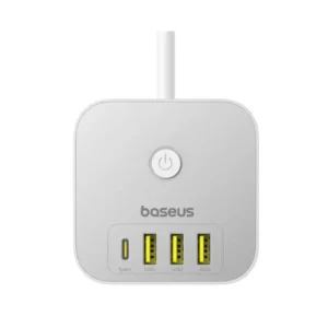 شارژر رومیزی 7 پورت باسئوس مدل PowerCombo Cube 3AC+3U+1C توان 20 وات
