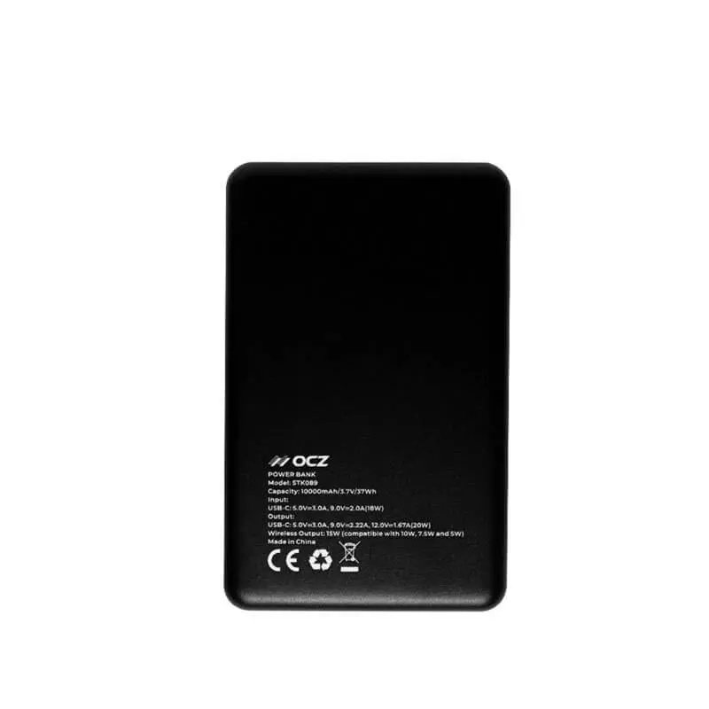 پاوربانک بی‌سیم OCZ همراه کابل Type-C to Type-C/آداپتور شارژر 30 وات
