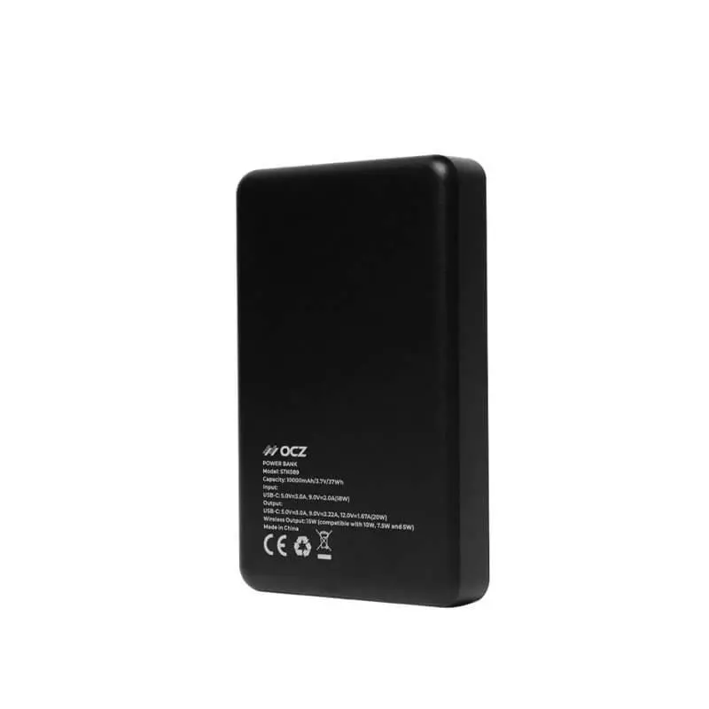 پاوربانک بی‌سیم OCZ همراه کابل Type-C to Type-C/آداپتور شارژر 30 وات