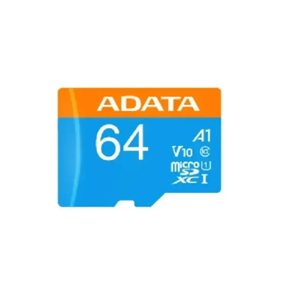 کارت حافظه میکرو اس‌دی ا‎ی‌دیتا مدل SDXC UHS-I V10 R100W25 با ظرفیت 64 گیگابایت به همراه آداپتور