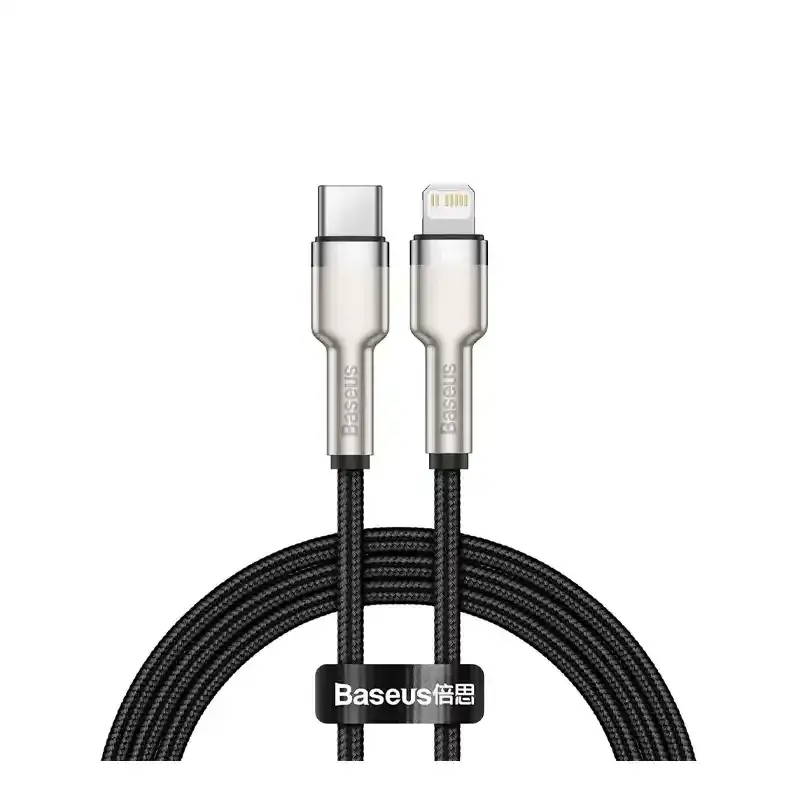کابل شارژ Type-C to iP باسئوس مدل Cafule Series Metal با طول 2 متر 20 وات