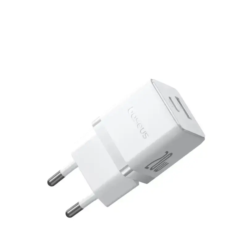 شارژر دیواری دو پورت باسئوس مدل Palm Fast Charger C+U توان 20 وات