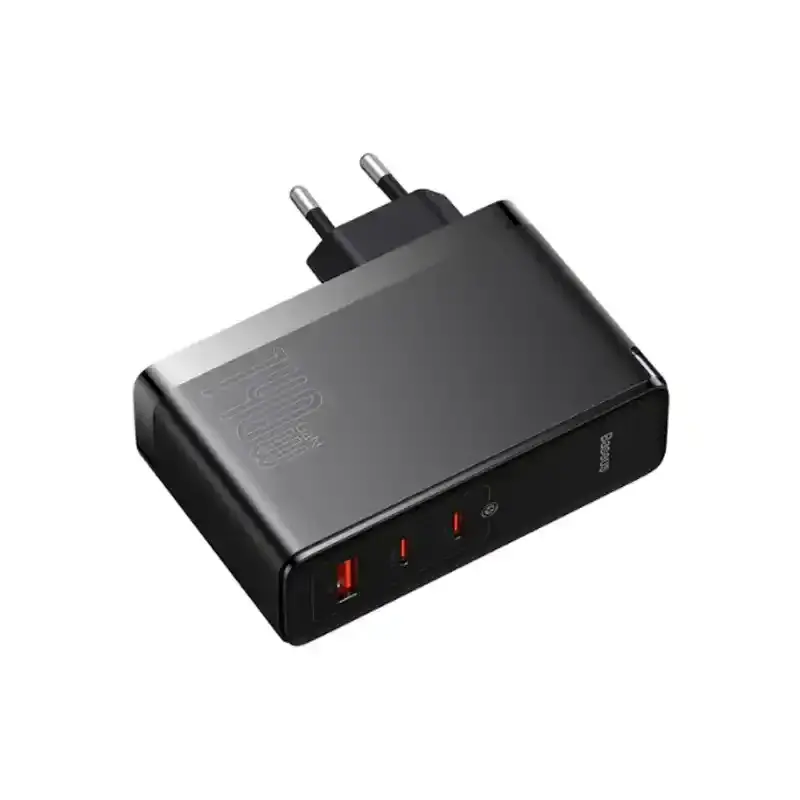 شارژر دیواری سه پورت باسئوس GaN5 Pro 2C+U توان 140 وات (همراه کابل)