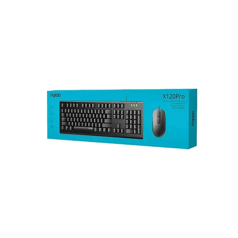 کیبورد باسیم رپو مدل Rapoo X120 Pro به همراه ماوس