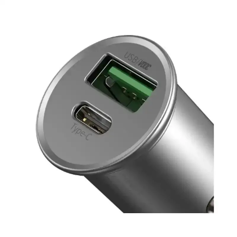 شارژر فندکی باسئوس مدل Square Metal PPS CCALL-YS01 Circular با توان 30 وات