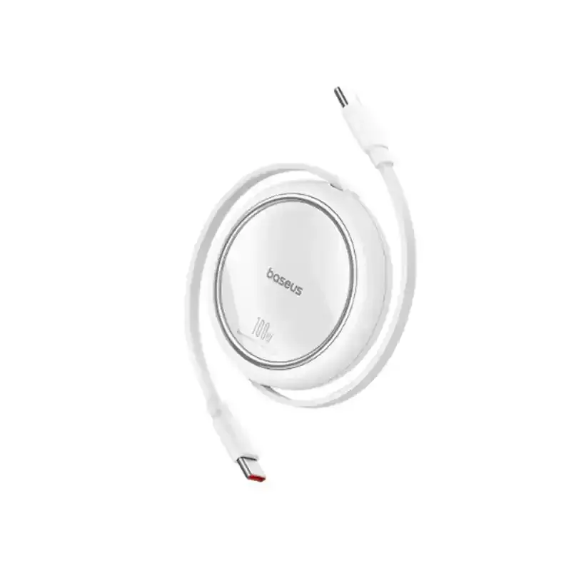 کابل فست شارژ جمع شونده Baseus Free2Draw Mini Type-C To Type-C 100W  طول 100 سانتی‌متر