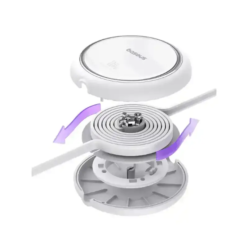 کابل فست شارژ جمع شونده Baseus Free2Draw Mini Type-C To Type-C 100W  طول 100 سانتی‌متر