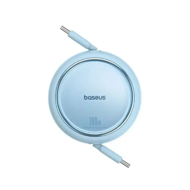 کابل فست شارژ جمع شونده Baseus Free2Draw Mini Type-C To Type-C 100W  طول 100 سانتی‌متر