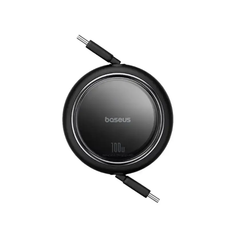 کابل فست شارژ جمع شونده Baseus Free2Draw Mini Type-C To Type-C 100W  طول 100 سانتی‌متر