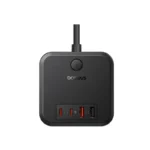 شارژر رومیزی باسئوس مدل PowerCombo 3AC+2U+2C توان 30 وات طول کابل 1.5 متر