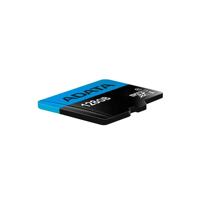 کارت حافظه میکرو اس‌دی ا‎ی‌دیتا مدل SDXC UHS-I V10 R100W25 با ظرفیت 128 گیگابایت به همراه آداپتور