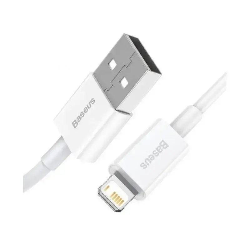 کابل شارژ USB to iP باسئوس مدل Superior Series CALYS-A با طول 1متر 2.4 آمپر