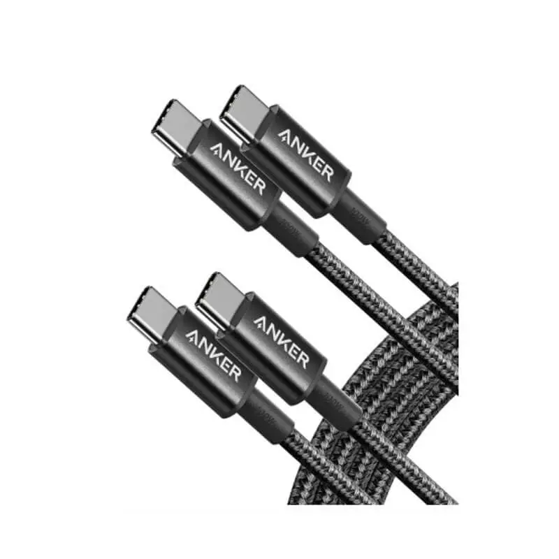 کابل شارژ USB-C to USB-C انکر مدل A8757 طول 180 سانتی متر توان 100 وات