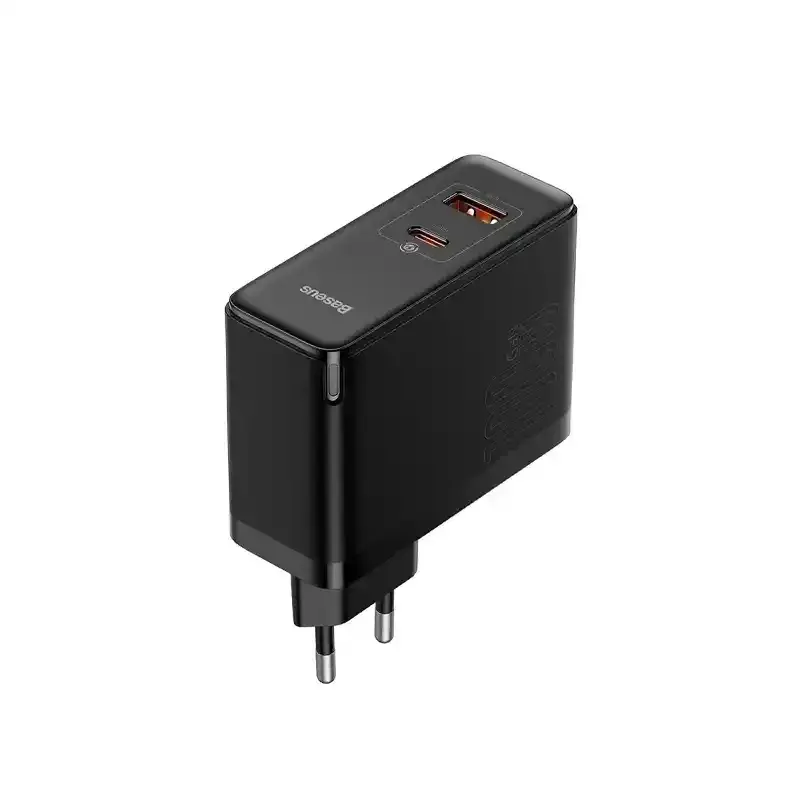 شارژر دیواری دو پورت باسئوس مدل GaN5 Pro C+U توان 100 وات (همراه کابل)
