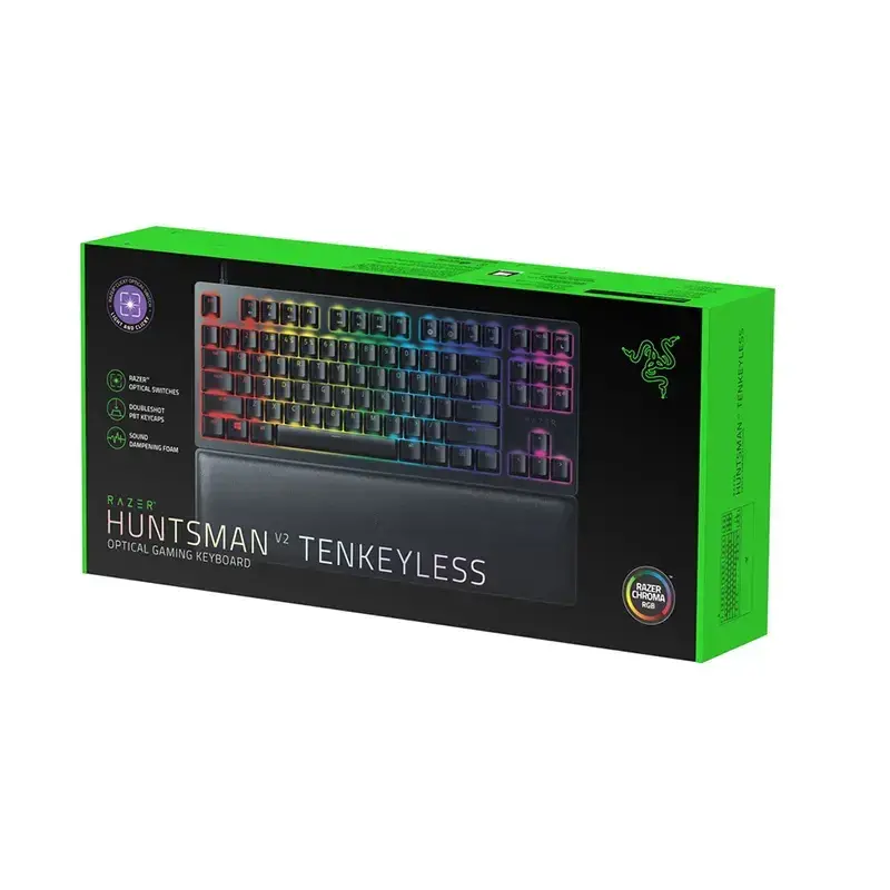 کیبورد گیمینگ با سیم ریزر مدل Razer Huntsman V2 Tenkeyless