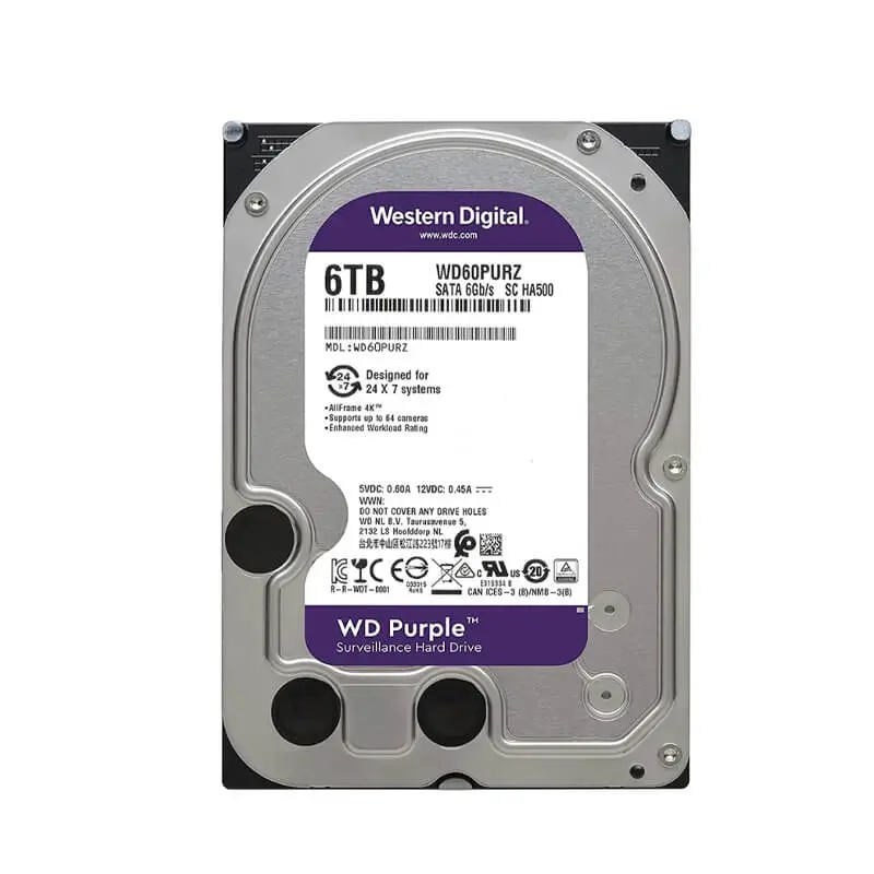 هارد اینترنال وسترن مدل WD Purple با ظرفیت 6 ترابایت