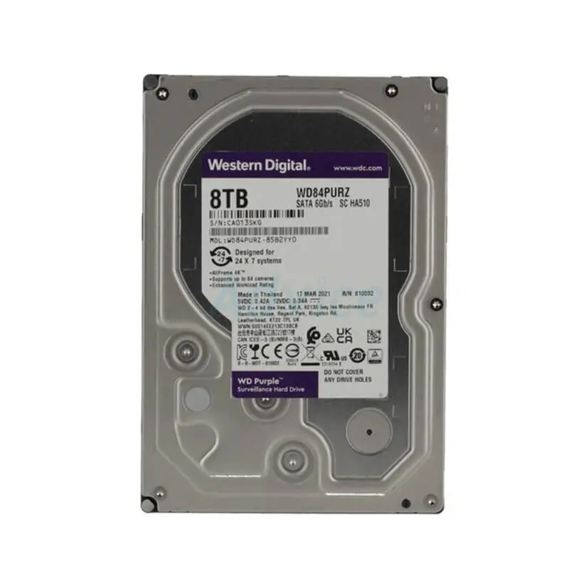 هارد اینترنال وسترن مدل WD Purple با ظرفیت 8 ترابایت
