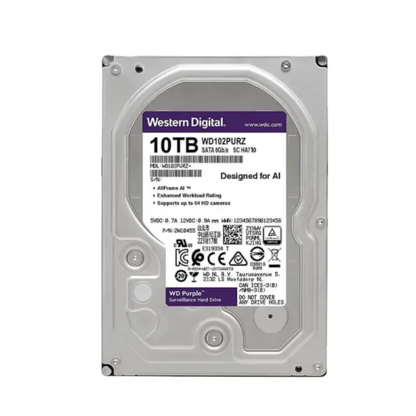 هارد اینترنال وسترن مدل WD Purple با ظرفیت 10 ترابایت
