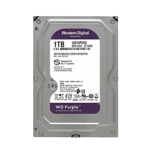 هارد اینترنال وسترن مدل WD Purple با ظرفیت 1 ترابایت