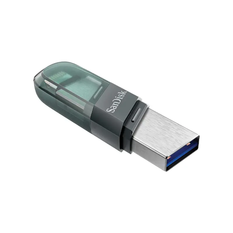 فلش مموری سن دیسک Usb 3.1-لایتنینگ مدل iXpand Flip ظرفیت 128 گیگابایت