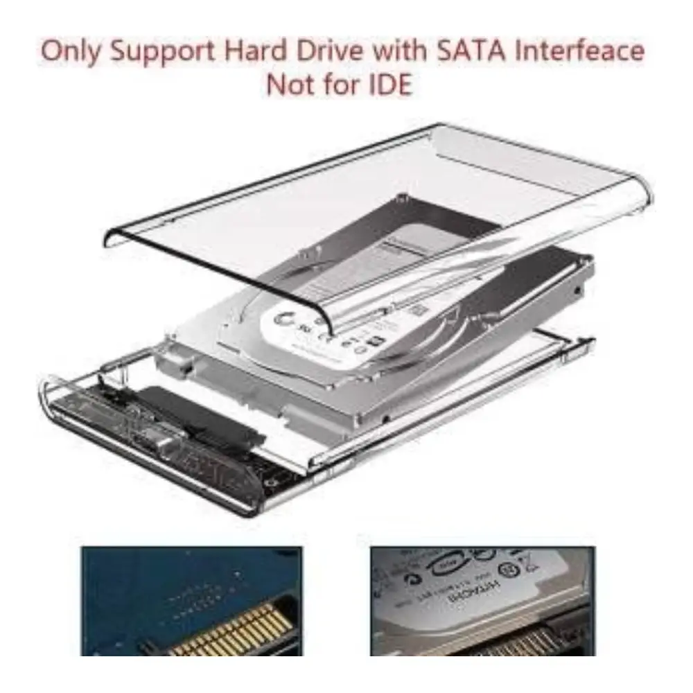قاب هارد اکسترنال ۲.۵ اینچ Glass External Hard 2.5inch Drive Enclosure