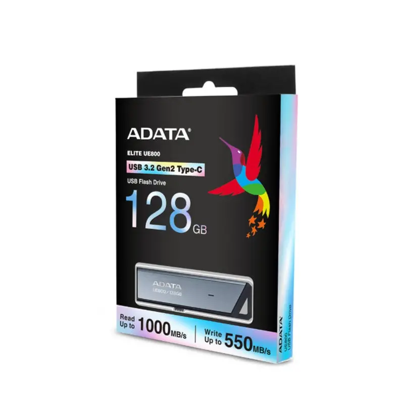 فلش مموری USB 3.2 Gan2 Type-C ای دیتا مدل UE800 ظرفیت 128 گیگابایت
