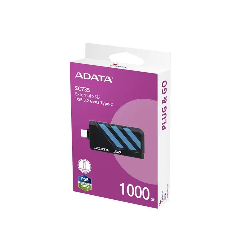 هارد اکسترنال ای دیتا مدل SC735 با ظرفیت 1000 گیگابایت  رابط Type-C