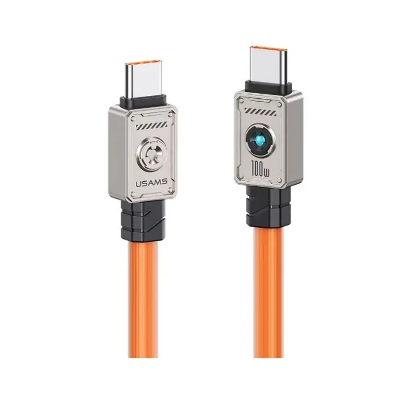 کابل شارژ USB-C to USB-C یوسمز مدل US-SJ684 با طول 1.2 متر توان 100 وات