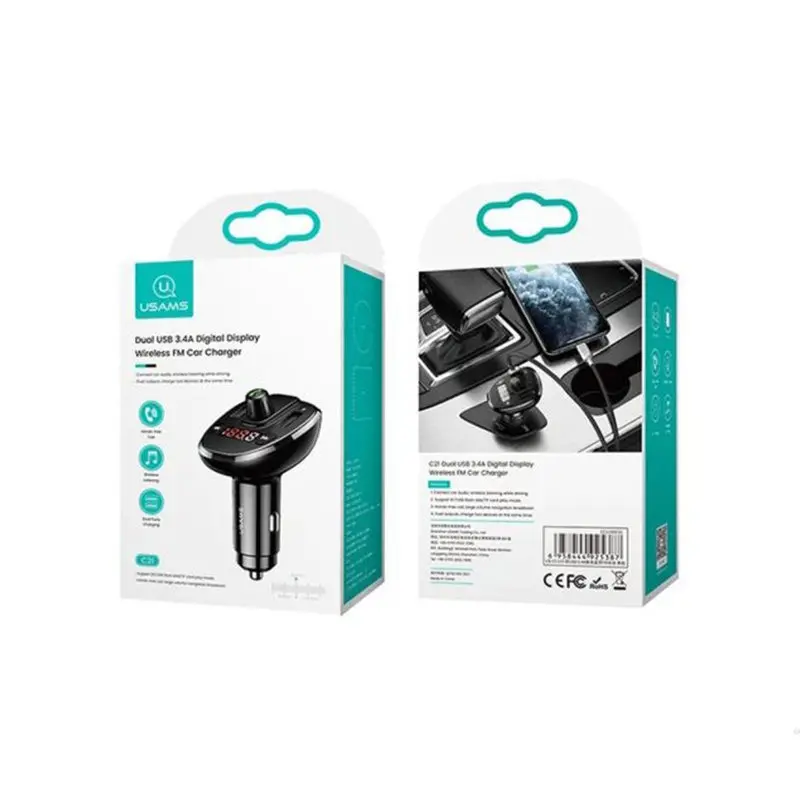 شارژر فندکی یوسمز مدل CC115 Dual USB 3.4A Car Charger توان 15 وات
