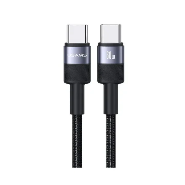 کابل شارژ USB-C to USB-C یوسمز مدل US-SJ724 با طول 1.2 متر توان 60 وات