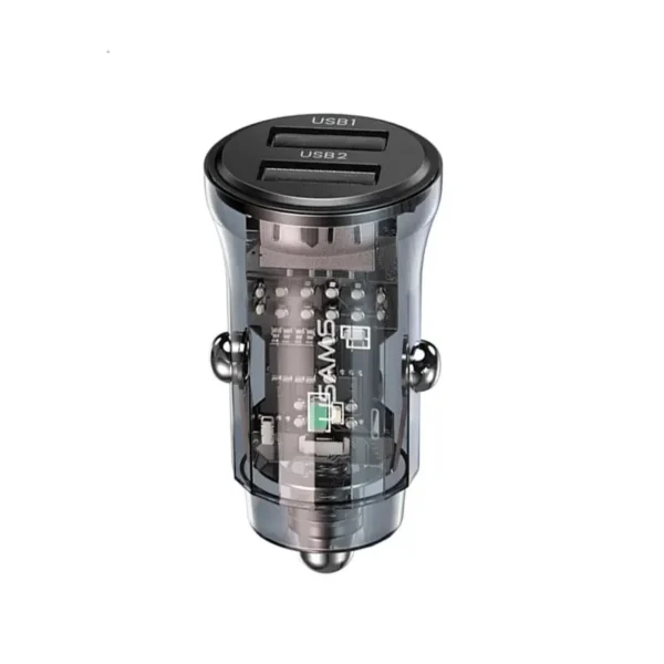 شارژر فندکی یوسمز مدل CC162 C31 Dual USB A+A Mini Car Charger