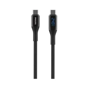 کابل شارژ USB-C to USB-C فیلیپس مدل DLC4583C با طول 2 متر توان 240 وات