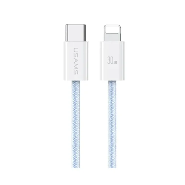 کابل شارژ USB-C to Lightning یوسمز مدل US-SJ657 با طول 1.2 متر توان 30 وات