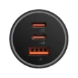 شارژر فندکی باسئوس مدل Golden Contactor Pro Car Charger U+C+C توان 65 وات
