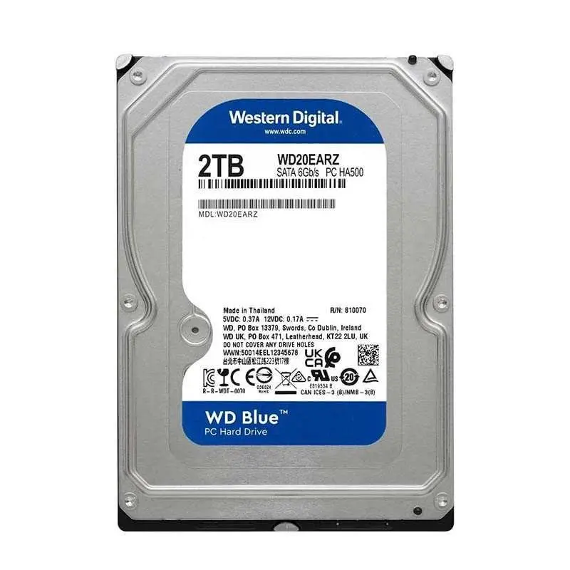 هارد دیسک اینترنال وسترن مدل WD Blue WD20EARZ با ظرفیت 2 ترابایت